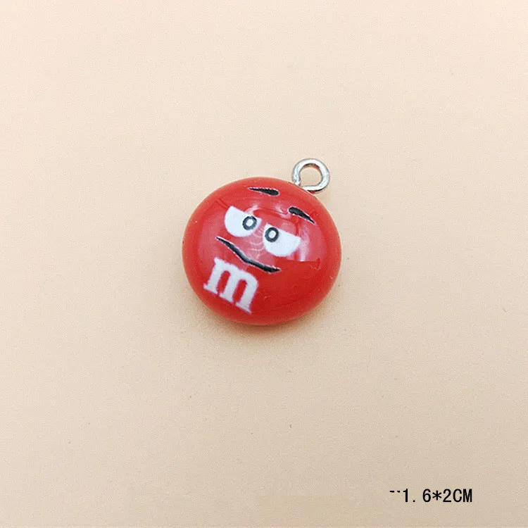 20pcs/pack Chocolate Beans Resin Charms Cute Pendant Earring DIY Fashion Jewelry Accessories SO CUTE