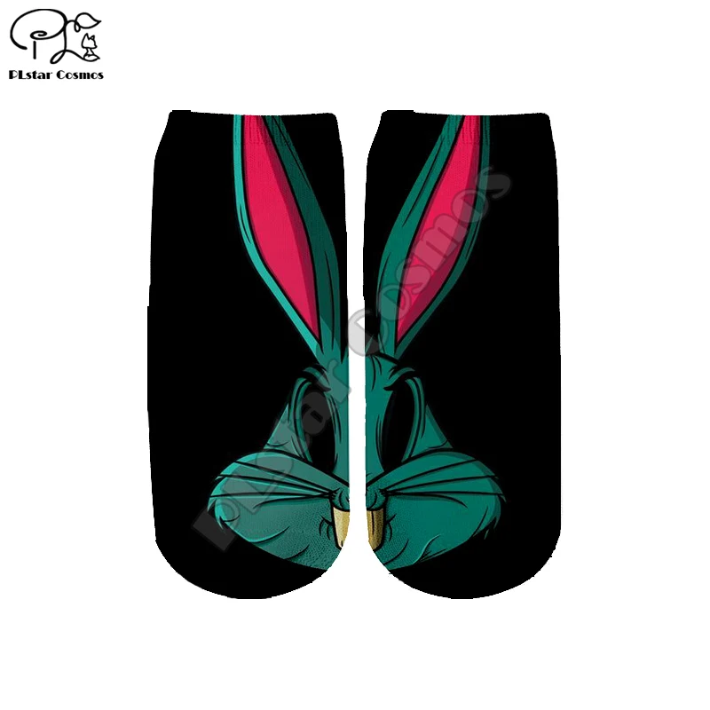 PLstar/носки в стиле Харадзюку, жуки, Банни, носки с 3D рисунком для женщин/мужчин/мальчиков/девочек, забавные короткие носки на лето и осень, стиль-1