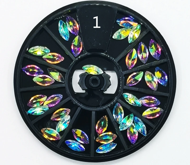 patter1 12 Shape1 коробка 3D кристалл украшения ногтей/AB Стразы эксклюзивные украшения для ногтей Стразы очаровательные ювелирные изделия Поставка/Алмазная S-29 - Цвет: patter1