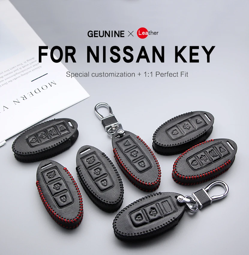 Кожаный защитный чехол ключа автомобиля чехол для Nissan Altima Xtrail T31 Navara Almera Tiida Juke Pathfinder брелок аксессуары
