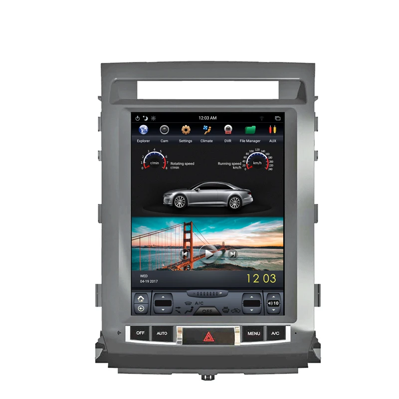Flash Deal NAVITOPIA 12.1" Vertical Screen Tesla Android 7.1 Car GPS Navigation for Toyota Land Cruiser 2008-2015 Car DVD Multimedia Player 3