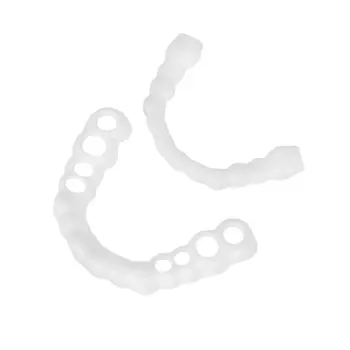 

Perfect Smile Snap-On Bracket Upper Teeth Simulation Braces Whitening Set Second Generation Silicone Simulation Teeth Dentures