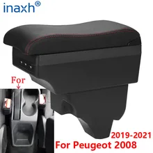 Pour Peugeot 2008 Pour Peugeot 208 Voiture Accoudoir boîte 2019 2020 2021 de mise en conformité, aménagement intérieur boîte De Rangement accessoires 