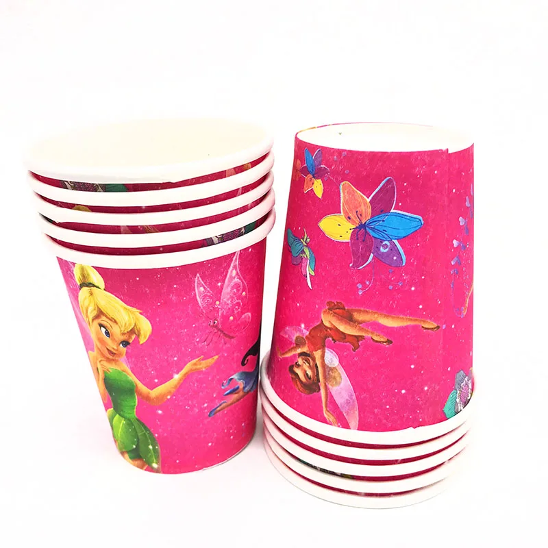 77 шт TinkerBell одноразовые наборы посуды TinkerBell тарелки чашки соломинки TinkerBell украшения для дня рождения