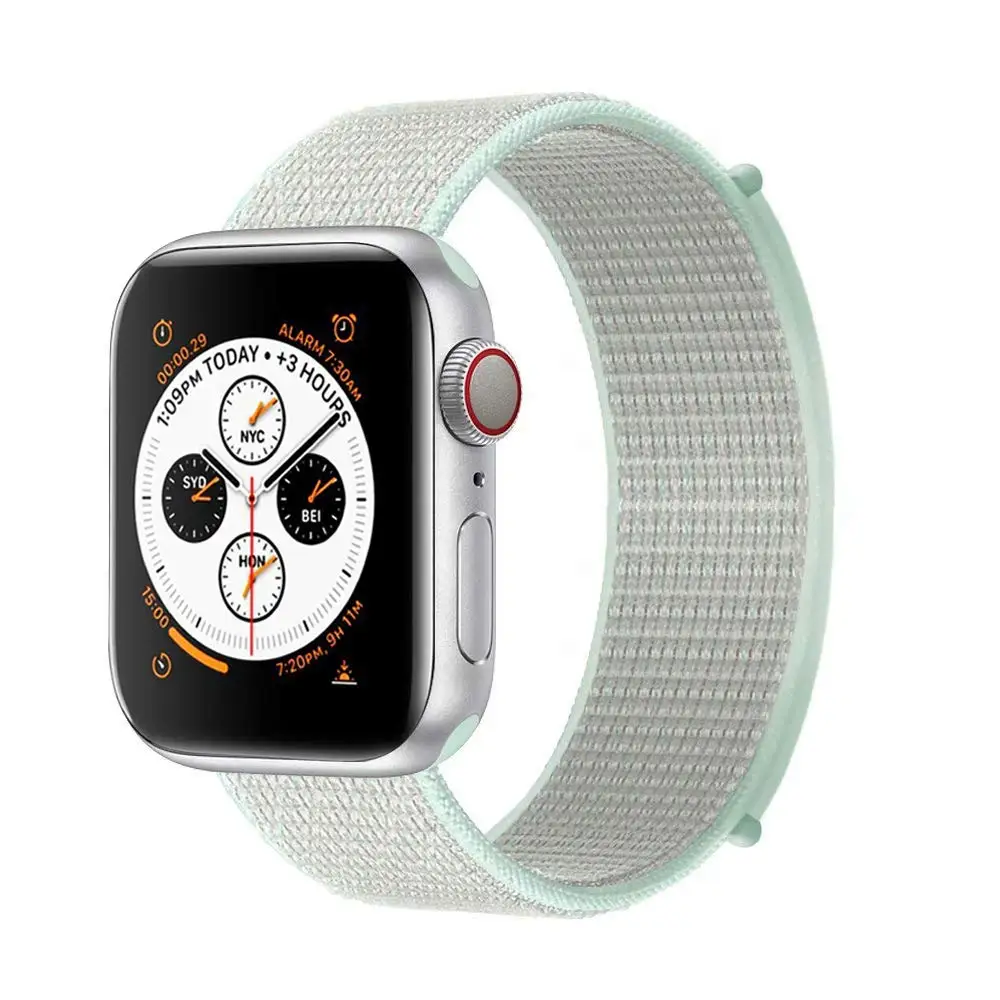 Нейлоновый ремешок для наручных часов Apple Watch 4 серии 3/2/1 38 мм 42 мм из мягкой дышащей ткани сменный ремешок Спортивные петли для наручных часов iwatch серии 4 40 мм 44 мм - Цвет ремешка: 17