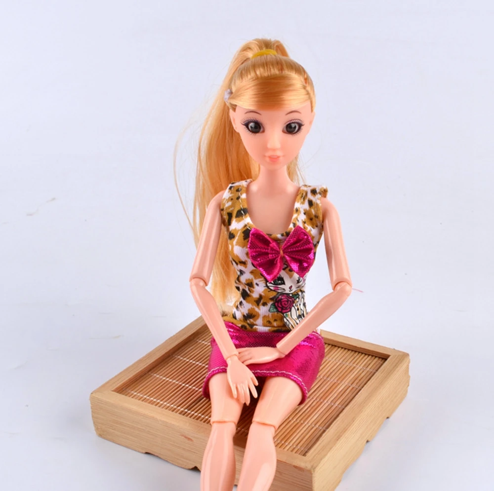 1Pc Doll Abbigliamento Casual Abiti Kitty Bowknot Mini Abito Per Barbie Dolls Vest Gonna Per 1/6 Bjd Dollhouse Doll Accessori