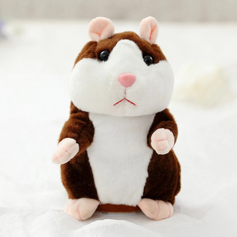 Registro de Som Brinquedo de Pelúcia Bonito Falando Hamster Mouse Macio Crianças Presente Recheado Elefante Bebê Acompanhar Boneca Natal Nod Pet 10 presente recheado elefante bebê acompanhar boneca presente natal