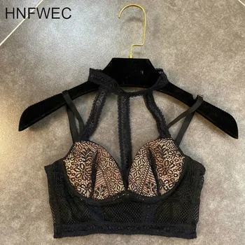 

2020 New Summer Fashion Sexy Embroidery Backless Print Lace Strapless Slim Short Vest Women Top T341