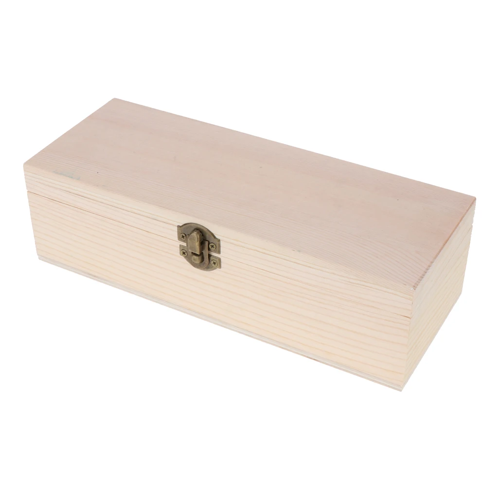Wooden Tea Box Case with Metal Lock Tea Storage Holder Organizer Present Jewelries Chest Cards Tea Storage
