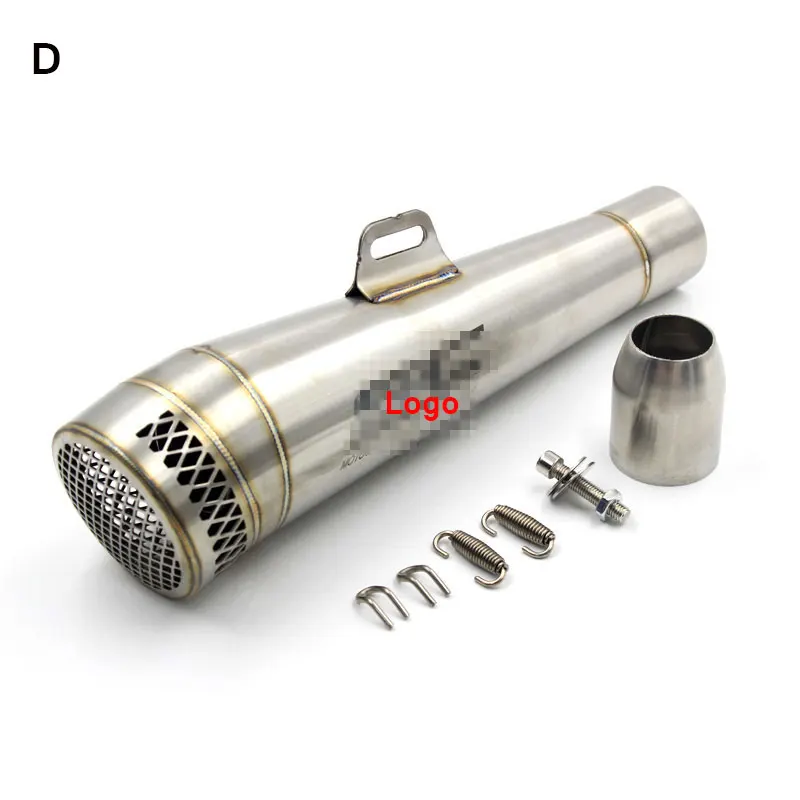D Мотоцикл выхлопной Akrapovic GP глушитель Escape Moto Echappement выхлопная труба модифицированная для FZ6 CBR250 ninja400/250 gsxr600 MT09 07 - Цвет: D