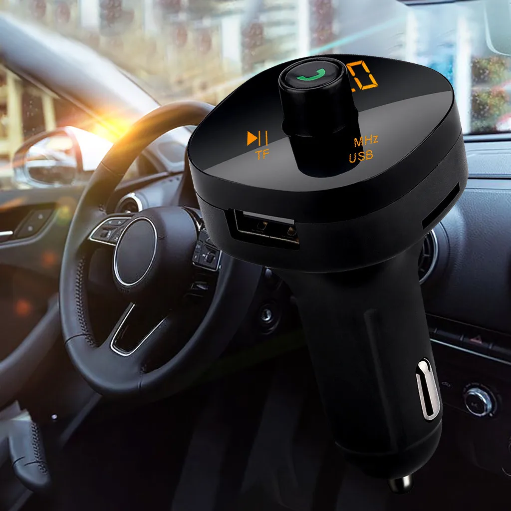 

Wireless Bluetooth Handsfree Car Kit FM Transmitter LCD Auto MP3 Player USB Charger FM Modulator For Car Accessories