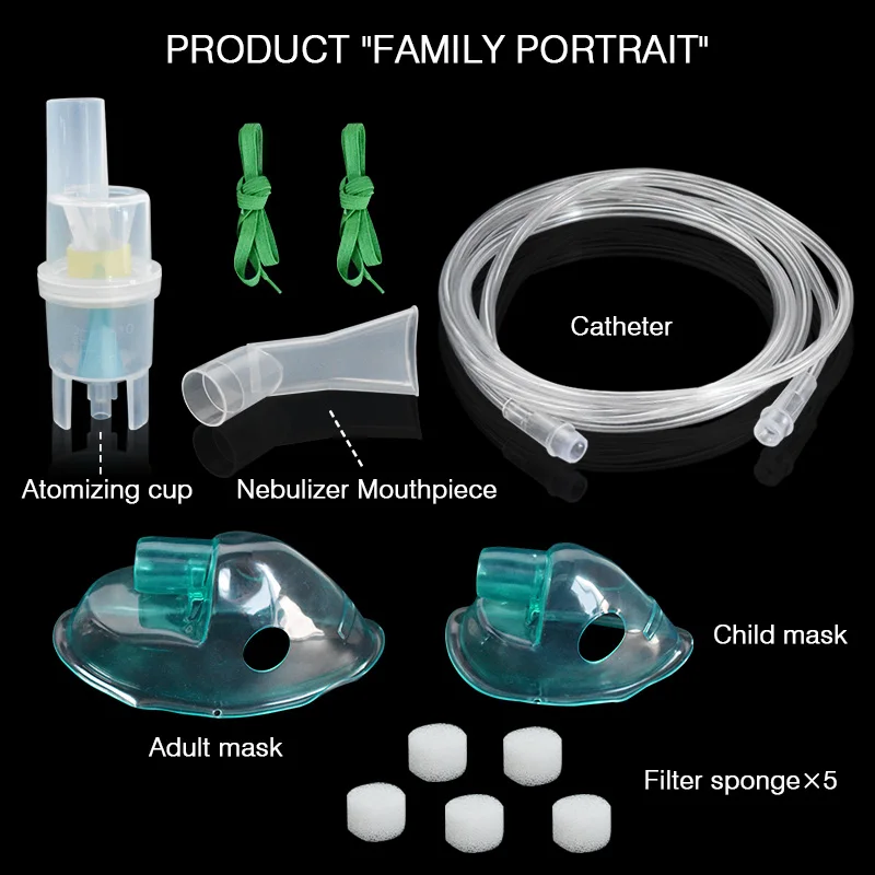 Взрослые детские маски фильтры распылитель чашки катетер ингалятор набор FDA медицинский небулайзер чаша с компрессором распылитель аксессуары спрей - Цвет: Atomization set