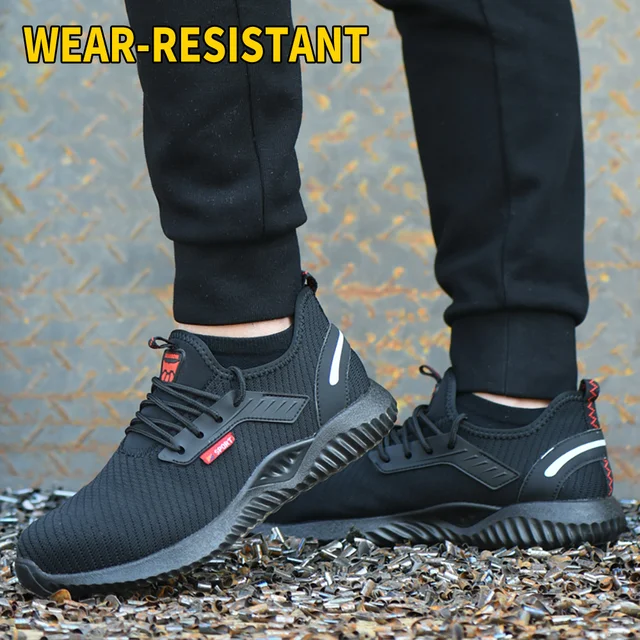 Work Safety Shoes Anti-Smashing Steel Toe Puncture Proof Construction Lightweight Breathable Sneakers Boots Men Women Air Light 4