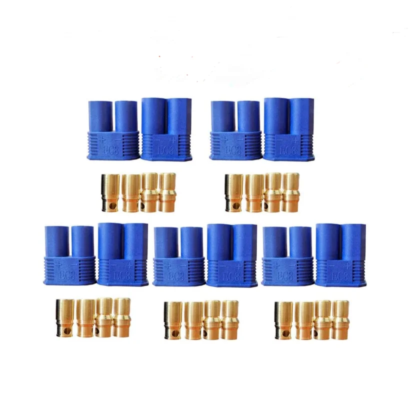 10 Paar 20 Stück EC2 EC3 EC5 EC8 Vergoldete Batteriestecker für RC Lipo Akku ESC Motoren Flugzeug LKW Boot – Detail 2