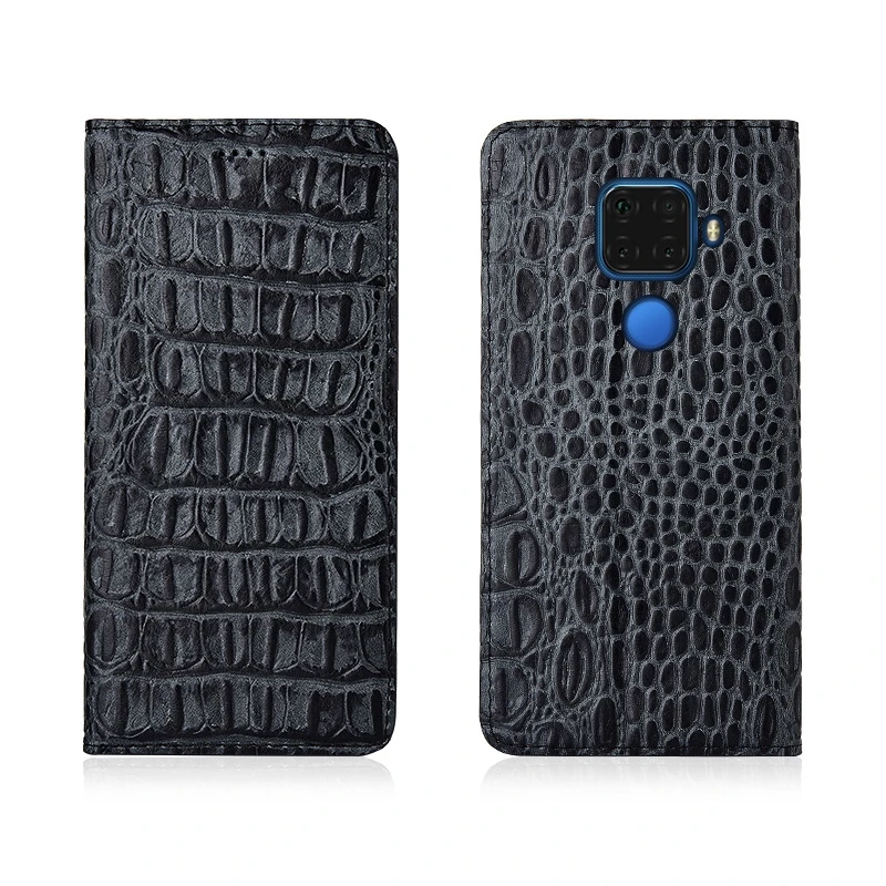

Crocodile Back Pattern Genuine Real Leather Magnetic Flip Phone Bag For Huawei Nova 5i Pro/Huawei Nova 5i Phone Case Coque Funda