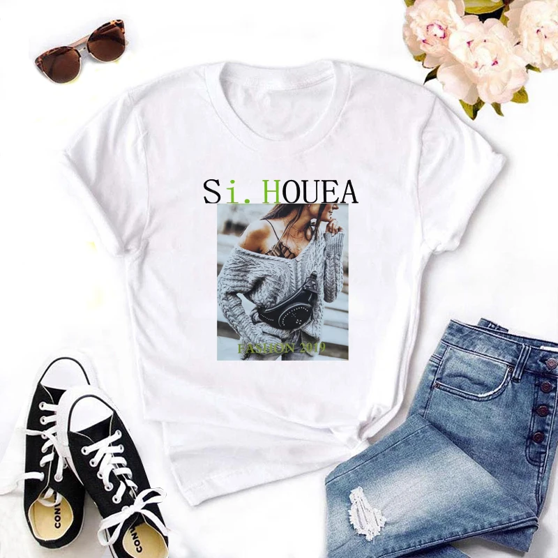 

Women's T-Shirts Cartoon Popular Print Short Sleeve T-Shirt Women Tops Summer Harajuku O-Neck Tops Girls Tee Shirt G0022