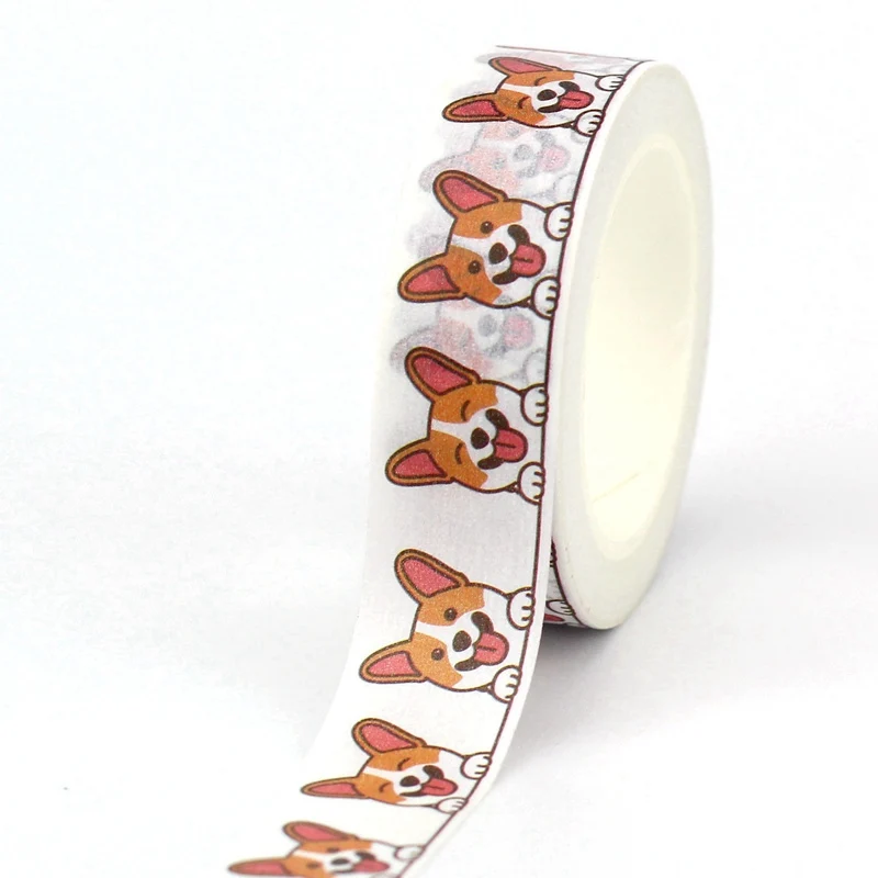 NEW 1PC 10M Decorative Cute Cats and Dogs Masking Paper Washi Tape Set for Scrapbooking Journaling Animal Stationery