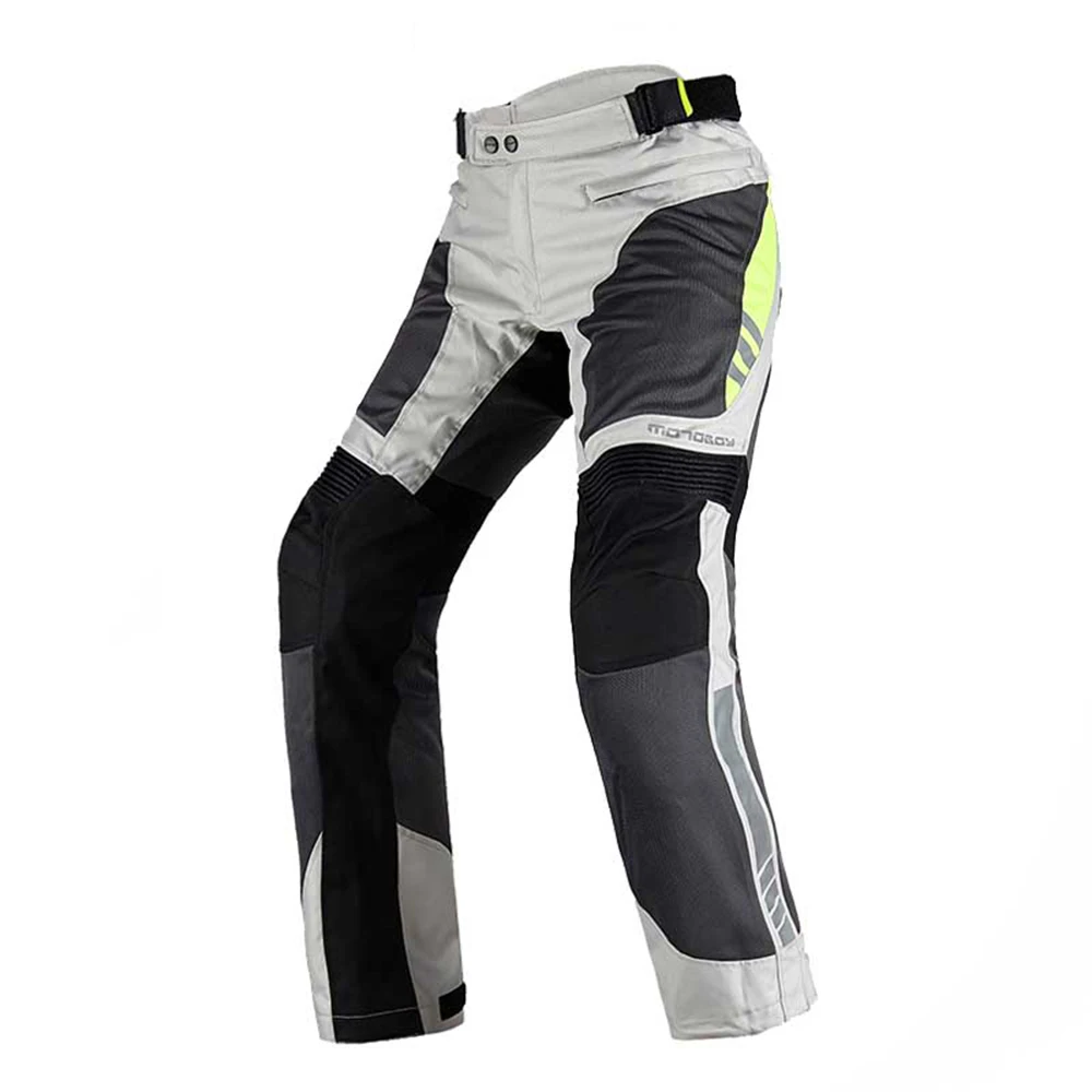 MOTOBOY мотоциклетная куртка летние дышащие мотоциклетные костюмы светоотражающий, для мотокросса куртка Костюмы в Китае(стандарты CE, защитный Шестерни - Цвет: MB-P17 gray pants