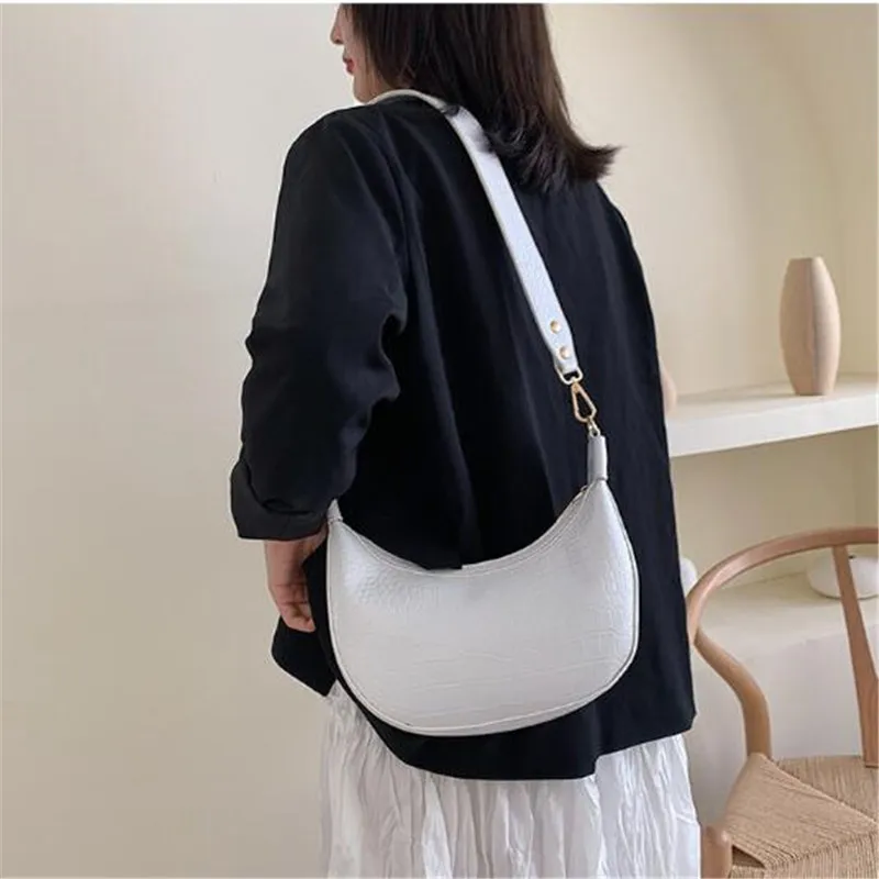 Сумки через плечо для женщин Новая мода PU Bolsa Feminina с крокодиловым узором через плечо маленькая сумка Хобо Сумка пельменья