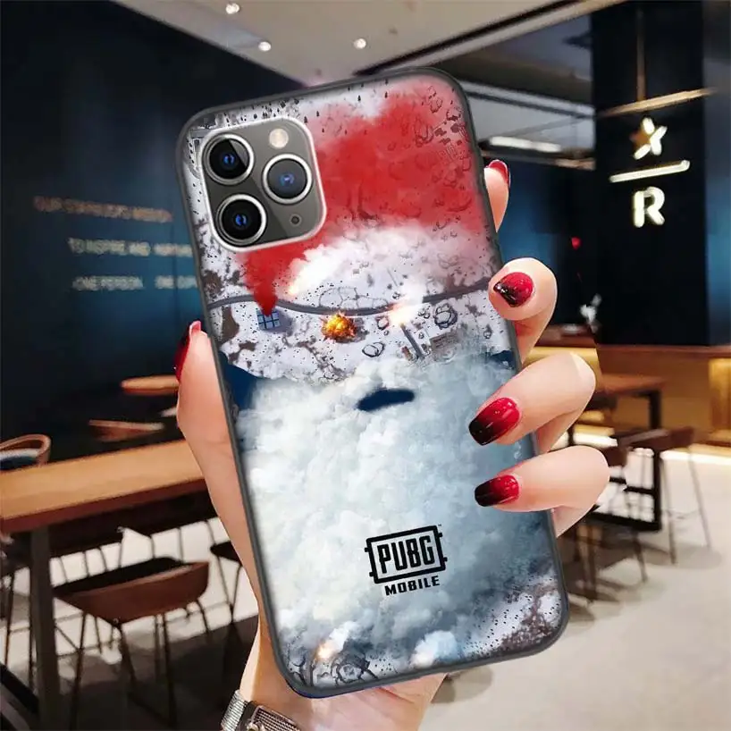PUBG GUN GAME Black Case for Apple iPhone 11 Pro XR 7 8 6 6S Plus 4