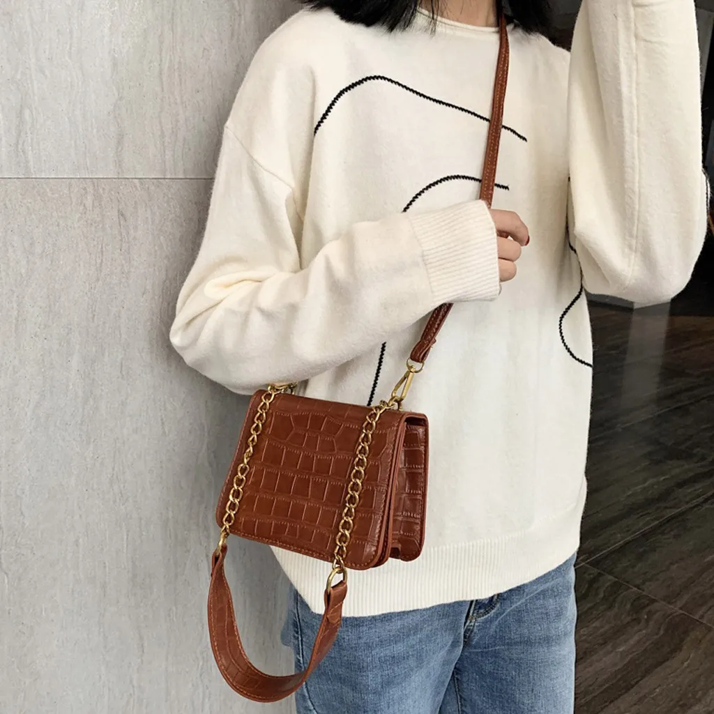 # H30 сумки через плечо с крокодиловым узором для женщин ретро высококачественные