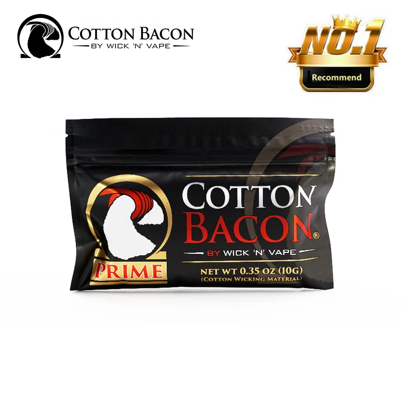 Органический хлопок Bacon Vape Wick N Prime Сделано в США подходит для RDA RDTA RTA без