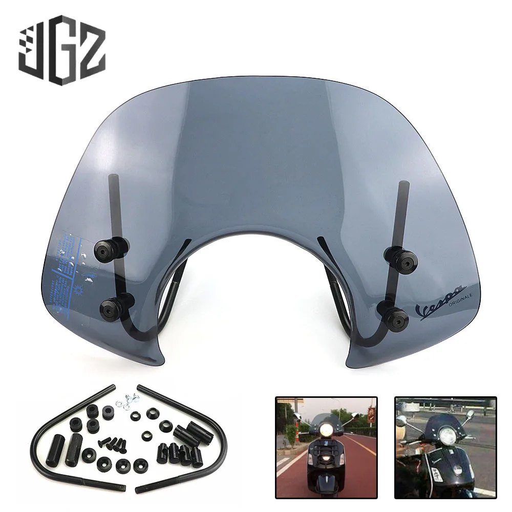 Motorcycle Front Acrylic Screen Windshield Wind Deflector Windscreen Cover For VESPA GTS 250 300 Piaggio Scooter Accessories S