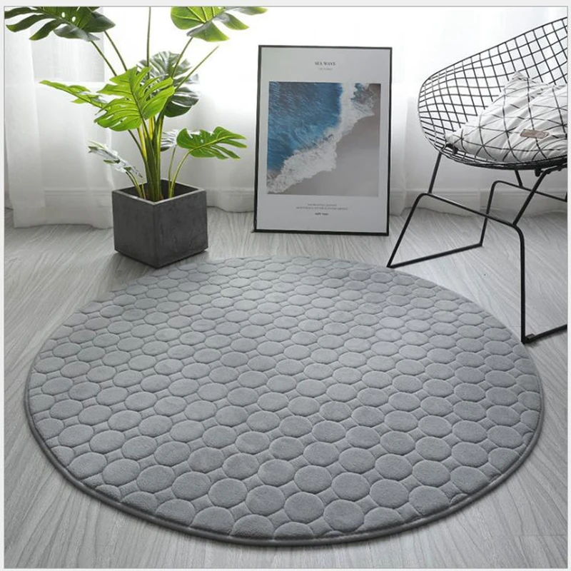 Round Carpet for Home Decor Living Room Bedroom Children Play Pad