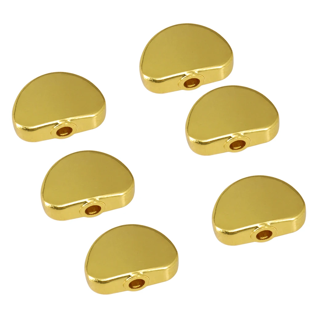 6 Pcs Gold Metal Guitar Tuning Pegs Buttons Machine Heads Knobs with Screws Kit for Acoustic Electric Guitars