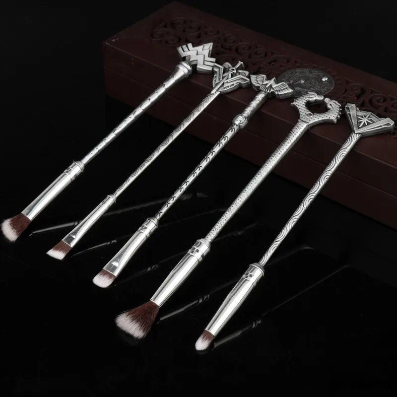 Wonder Woman Makeup Brushes Sets professional Beauty Make up Brush 5pcs/set(with bags