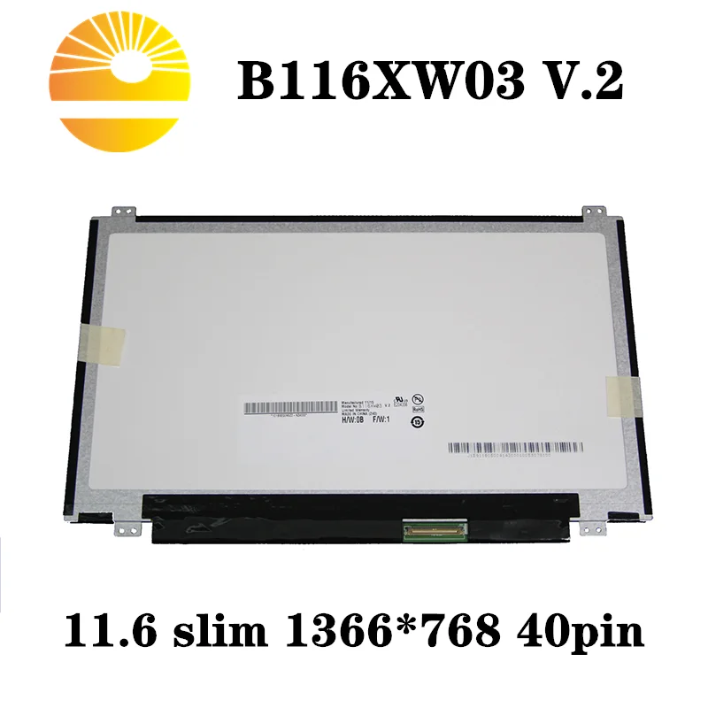 Оригинальный B116XW03 V.2 N116BGE-L41 11 6 дюймов HD 1366x768 для ноутбука Acer Aspire One 722 725