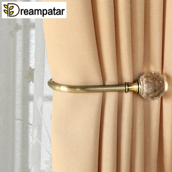 

Dreampatar 1Pair Simulation Diamonds Small Round Head Metal Curtains Decorative Wall Hooks Simple Curtain Straps Small ML253A