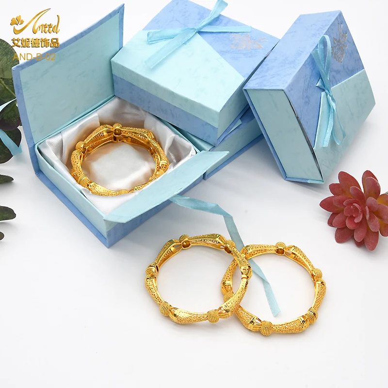 Indian Gold Color Bangles Charm Bracelets Women African Jewelry Luxury Dubai Gold Plated Jewellery Wedding Gift 4pcs/Lot bangle bracelet,zirconia bangle