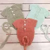 Newborn Photography Props Newborn Headband & Pants skirt Bodysuit Hand-woven 3