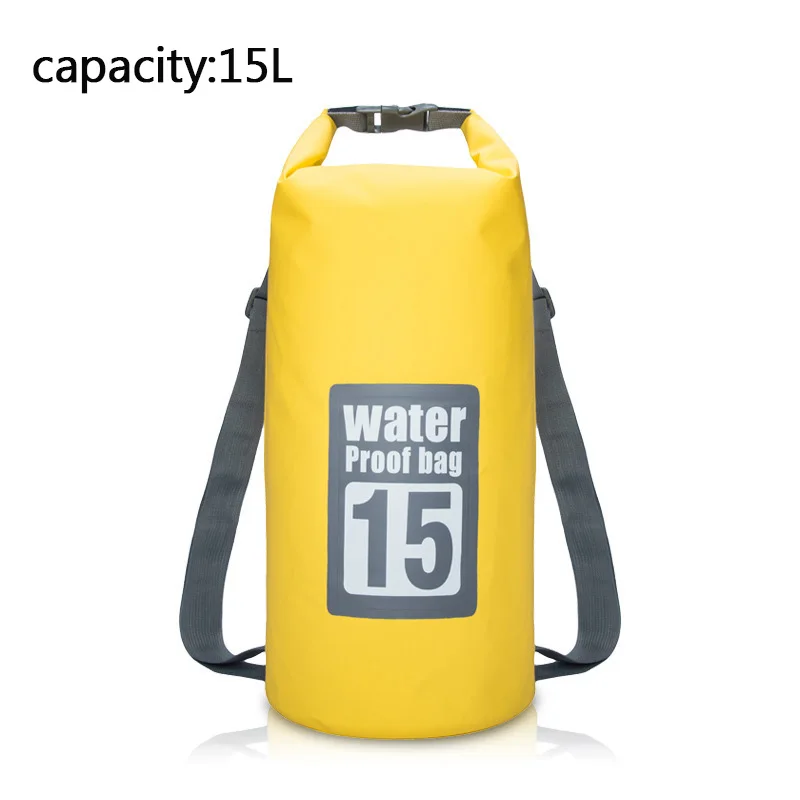 yellow 15L 10L 15L 20L водонепроницаемый плавательный мешок для хранения сухой мешок для сплав на каноэ каяках открытый складной спортивные сумки Дорожный комплект рюкзак - Цвет: yellow 15L