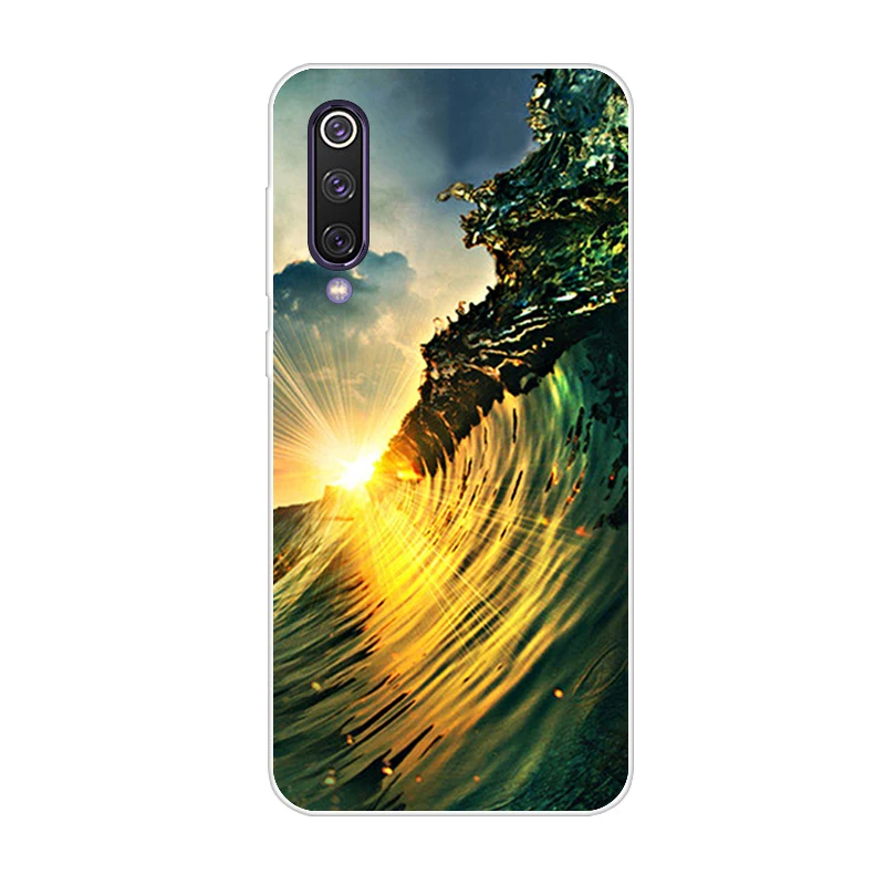 Фиолетовый Для Xiaomi mi 9 чехол mi 9 SE чехол TPU Силиконовый мягкий прозрачный бампер чехол для Xiao mi Xio mi 9 SE 9SE CC9 cc9e мультяшный чехол для телефона - Цвет: Фиолетовый