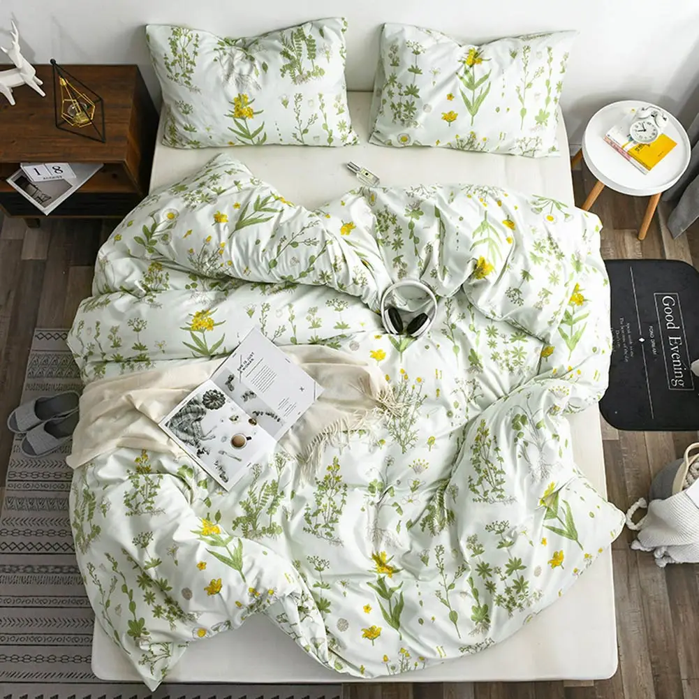Svetanya цветочный набор пододеяльников для пуховых одеял + наволочка набор постельного белья из микрофибры Один Полный queen King двойной размеры