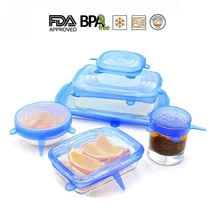 6/12 шт Силиконовые стрейч крышки Универсальная крышка Силиконовая Чаша Пот крышкой силиконовый чехол Пан Пособия по кулинарии Еда свежий крышка чехол для микроволновой печи