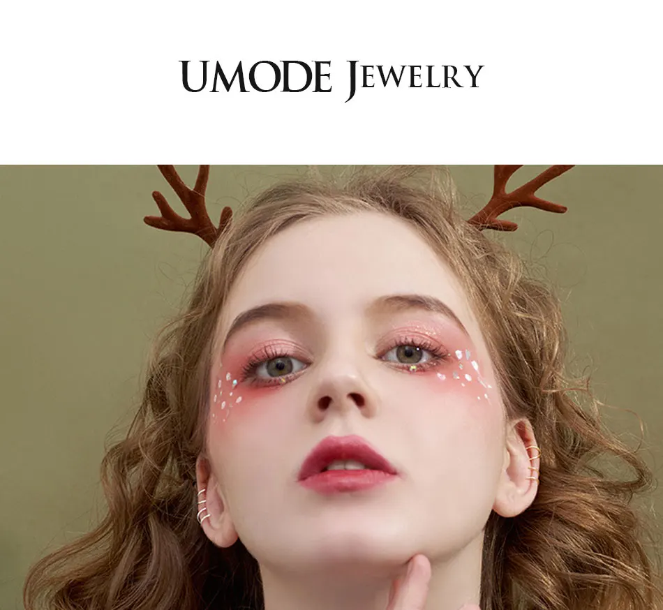 UMODE серебряные серьги в виде креста 925 серебряные серьги для женщин клипсы Кафф хорошее ювелирное изделие для женщин девушек подарки LE0545