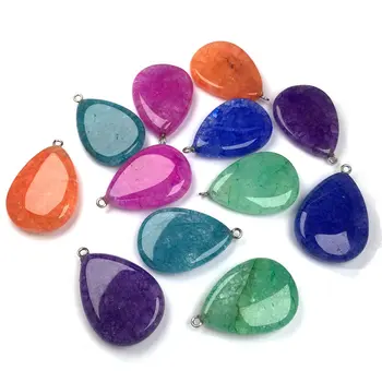 

Drop-shaped agates pendant Natural Stone Pendants Necklace Temperament Accessory Jewelry For Women Gift 28x38mm