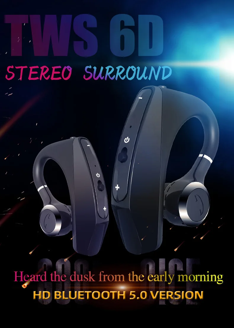 Tws Earbuds Bluetooth V5 0 Earphone PT520 6D Voice Wireless Earbuds Sports Stereo HIFI Sound Headset Waterproof 0 5H Fast Charge