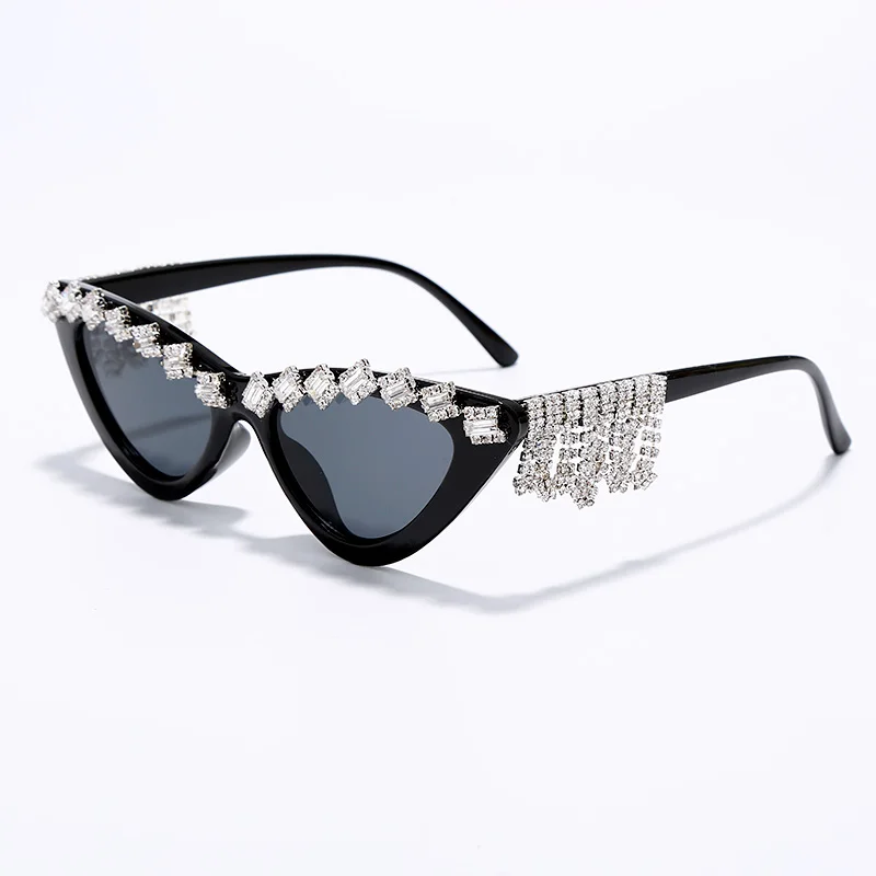 Новые модные милые сексуальные женские солнцезащитные очки с бриллиантами кошачий глаз, Женские винтажные брендовые маленькие солнцезащитные очки для женщин UV400 Oculos de sol