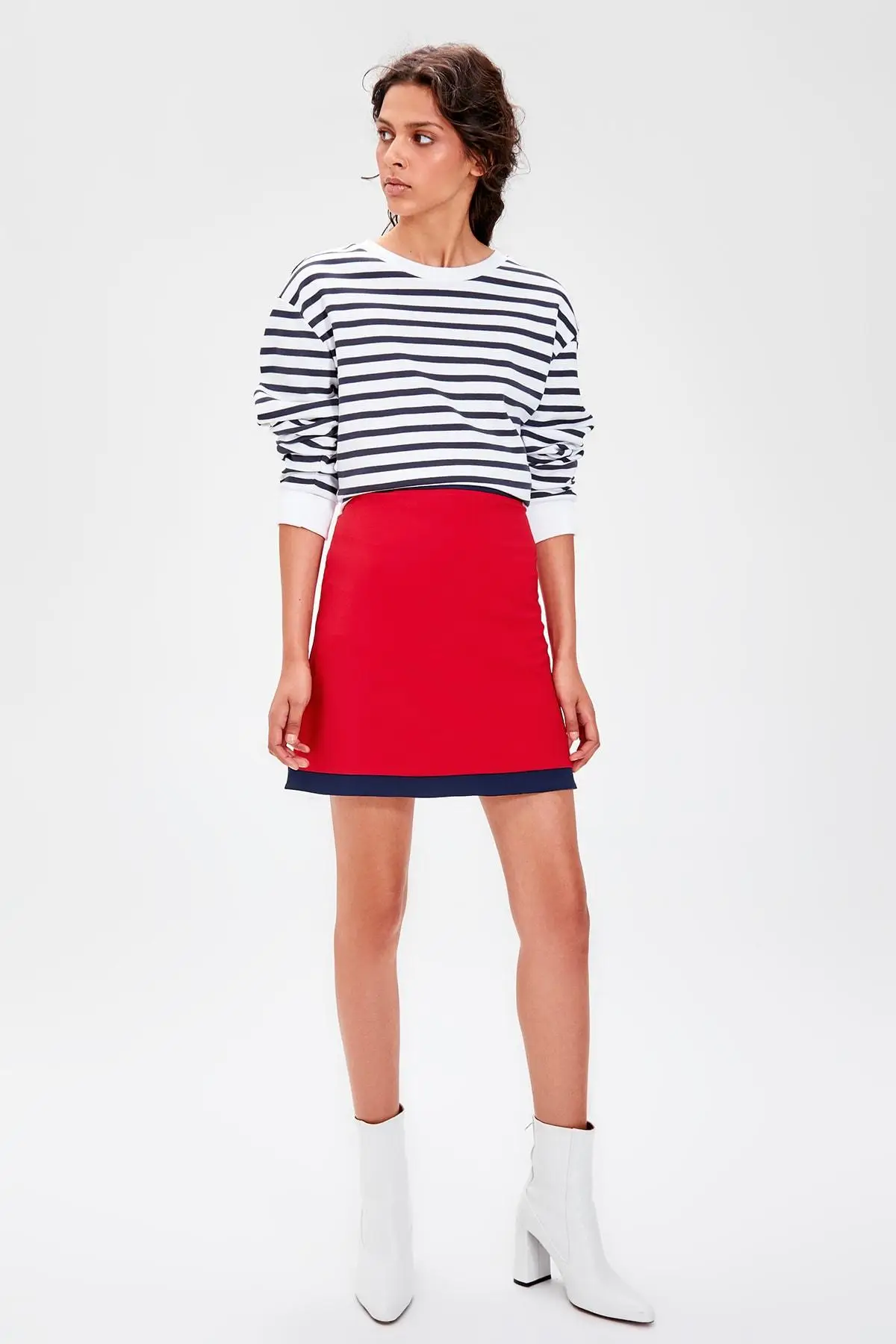 Trendyol Red With Color Block Skirt TWOAW20ET0186 | Женская одежда