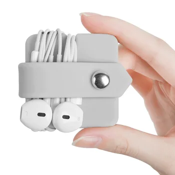 

Winder Headphones Storage Data Cable Winder Silicone Folding Finishing Multicolor White Black Pink Blue Household Car