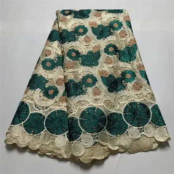 

African Guipure Lace Fabric 2020 High Quality Lace Bridal Nigerian Water Soluble Cord Lace Cord Lace Fabric df66-510