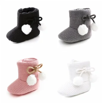 

New Autumn Newborn Baby Shoes Baby Girl Boy Polka Dot Knitting Boots Casual Sneakers Non-slip Soft Soled Walking Shoes