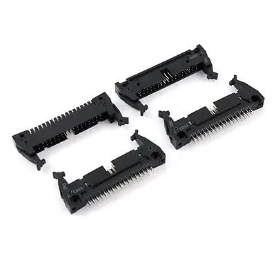 

Double Rows 2.54mm 34Pins Lock Type Straight IDC Pin Headers Connector 4Pcs