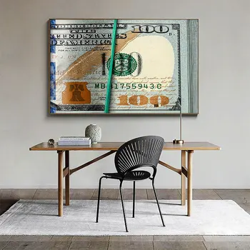 

Abstract Money Canvas Painting Mindset Is Everything Motivational Wall Art Canvas Art Picture for Home Decor