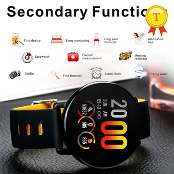 

Smart Watch Heart Rate Monitor Alarm Clock Stopwatch Incoming Call Support IP68 Waterproof Sedentary Message Reminder Smart Band