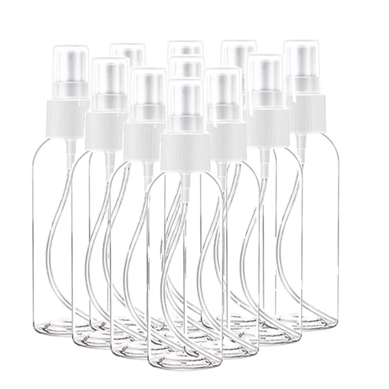 

5PCS Portable Refillable Transparent Plastic Empty Spray Bottle 10ML/ 30ML/ 50ML/ 60ML/ 100ML Perfume Bottle Atomization